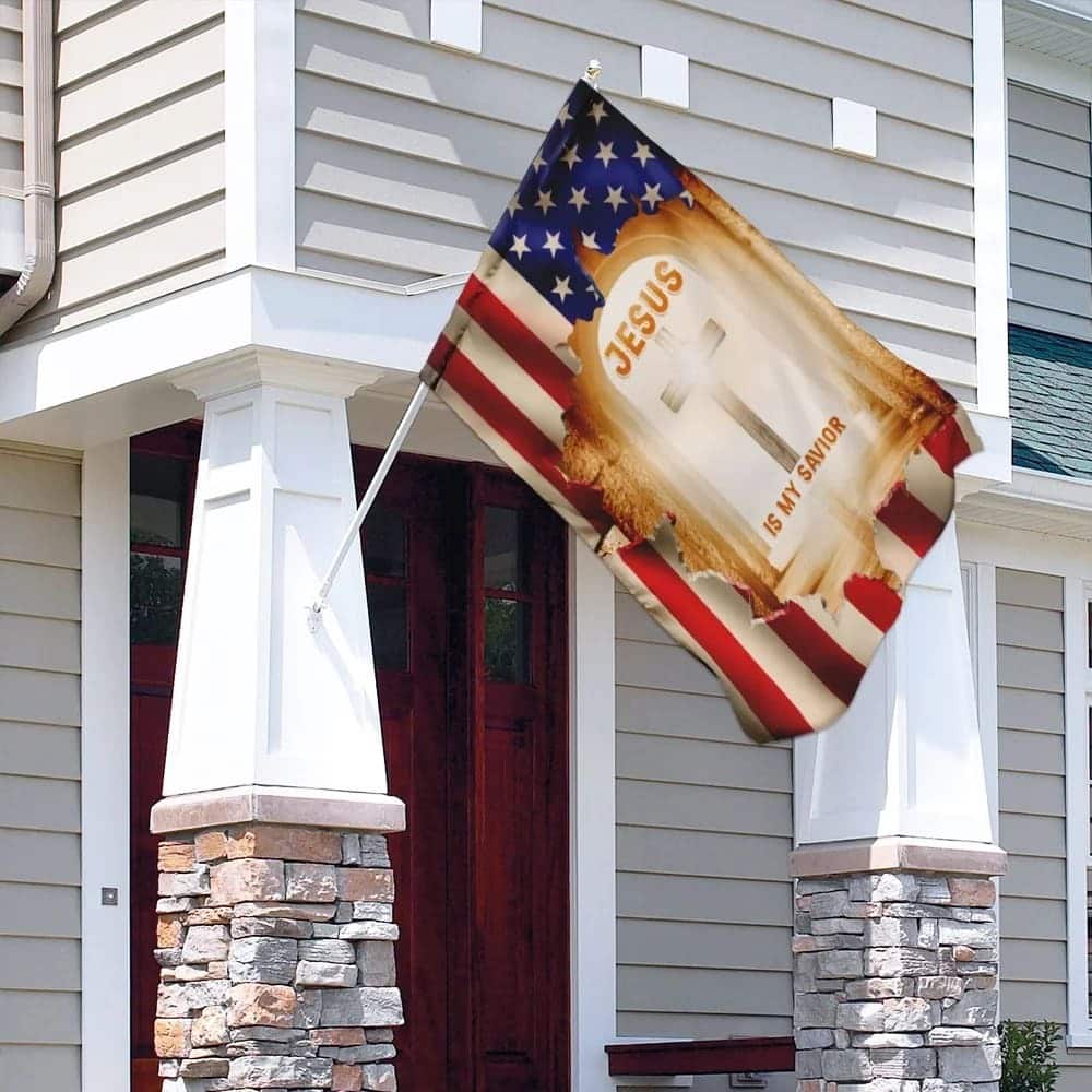 Jesus Is My Savior Christian Cross Christian Religious Garden Flag