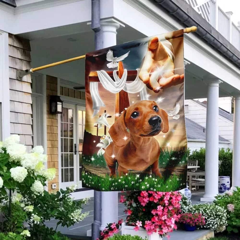 Jesus Is My Savior Dachshund Is My Therapy Christian Religious Garden Flag Jesus Is My Savior Dachshund Is My Therapy Christian Religious Garden Flag