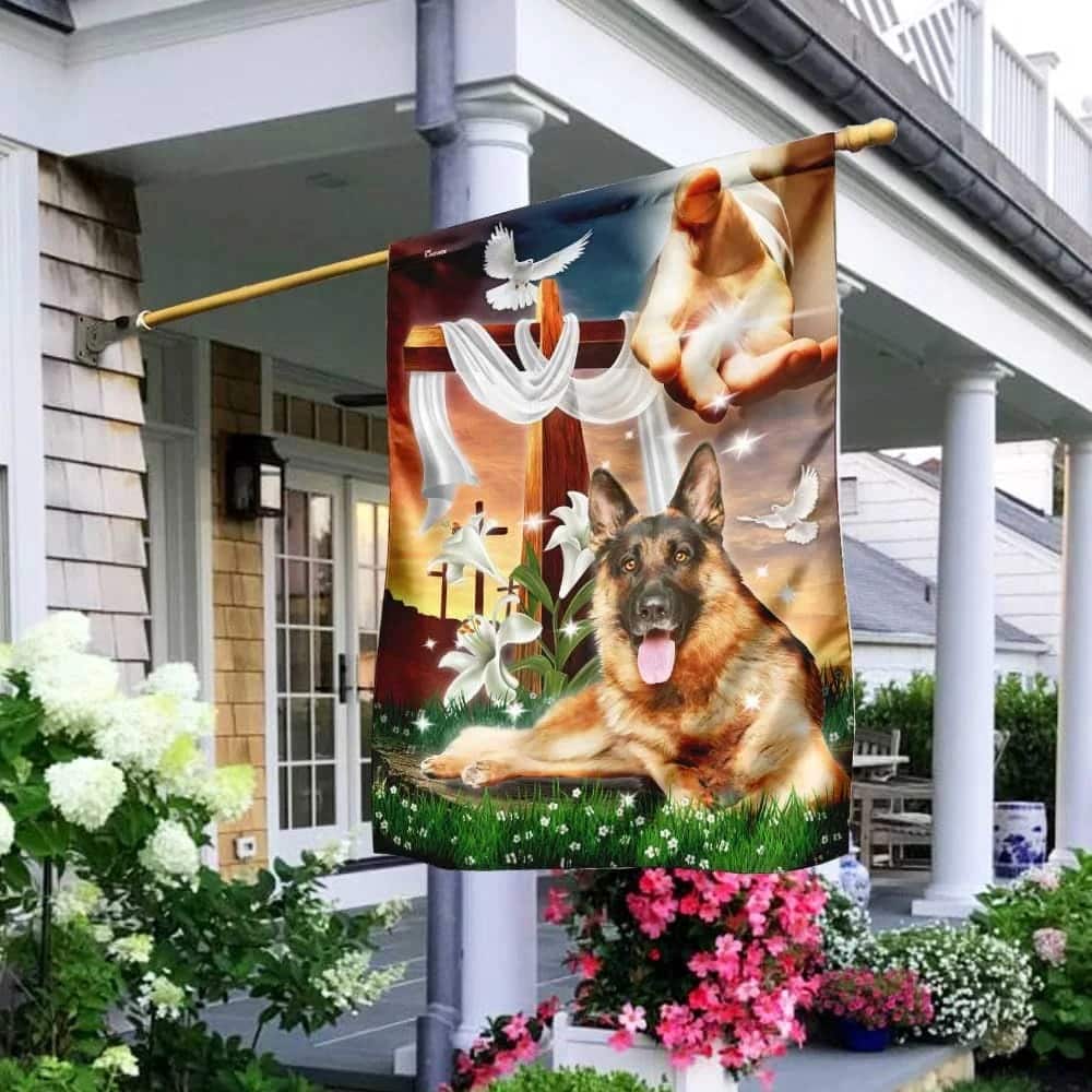 Jesus Is My Savior German Shepherd Is My Therapy Christian Religious Garden Flag Jesus Is My Savior German Shepherd Is My Therapy Christian Religious Garden Flag
