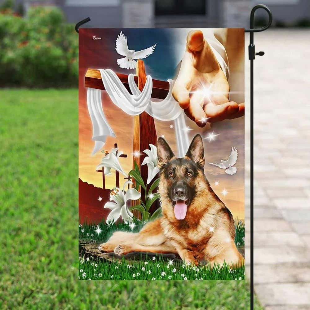 Jesus Is My Savior German Shepherd Is My Therapy Christian Religious Garden Flag Jesus Is My Savior German Shepherd Is My Therapy Christian Religious Garden Flag
