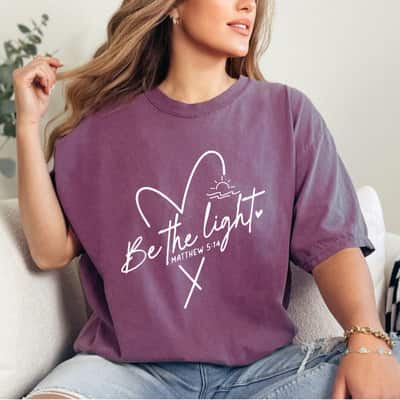 Christmas Be The Light Mathew T-Shirt For Christians