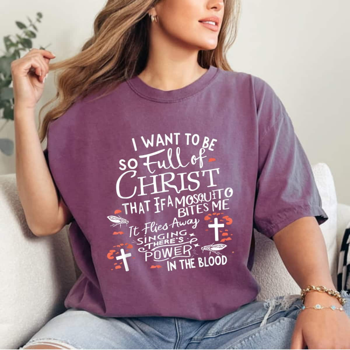 Funny Christian Power In The Blood T-Shirt