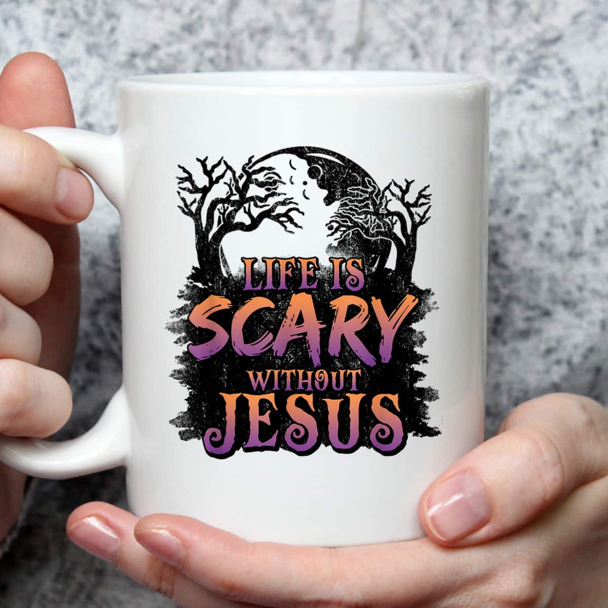 Life Is Scary Without Jesus Halloween Christian T-Shirt Gift Life Is Scary Without Jesus Halloween Christian T-Shirt Gift