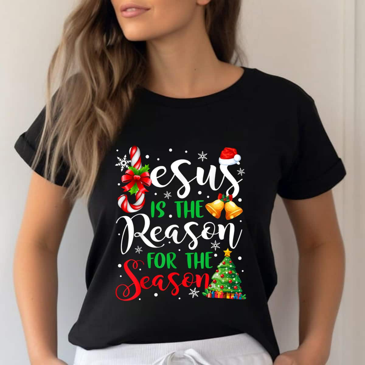 Jesus Is The Reason For The Season Christmas Xmas Christian T-Shirt