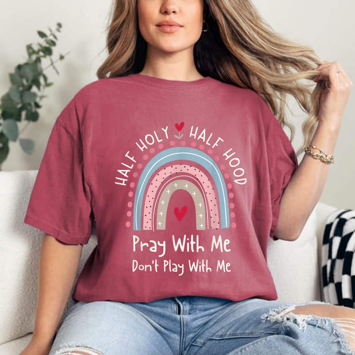 Half Holy Half Hood Pray With Me Don’t Play With Me T-Shirt Half Holy Half Hood Pray With Me Don’t Play With Me T-Shirt