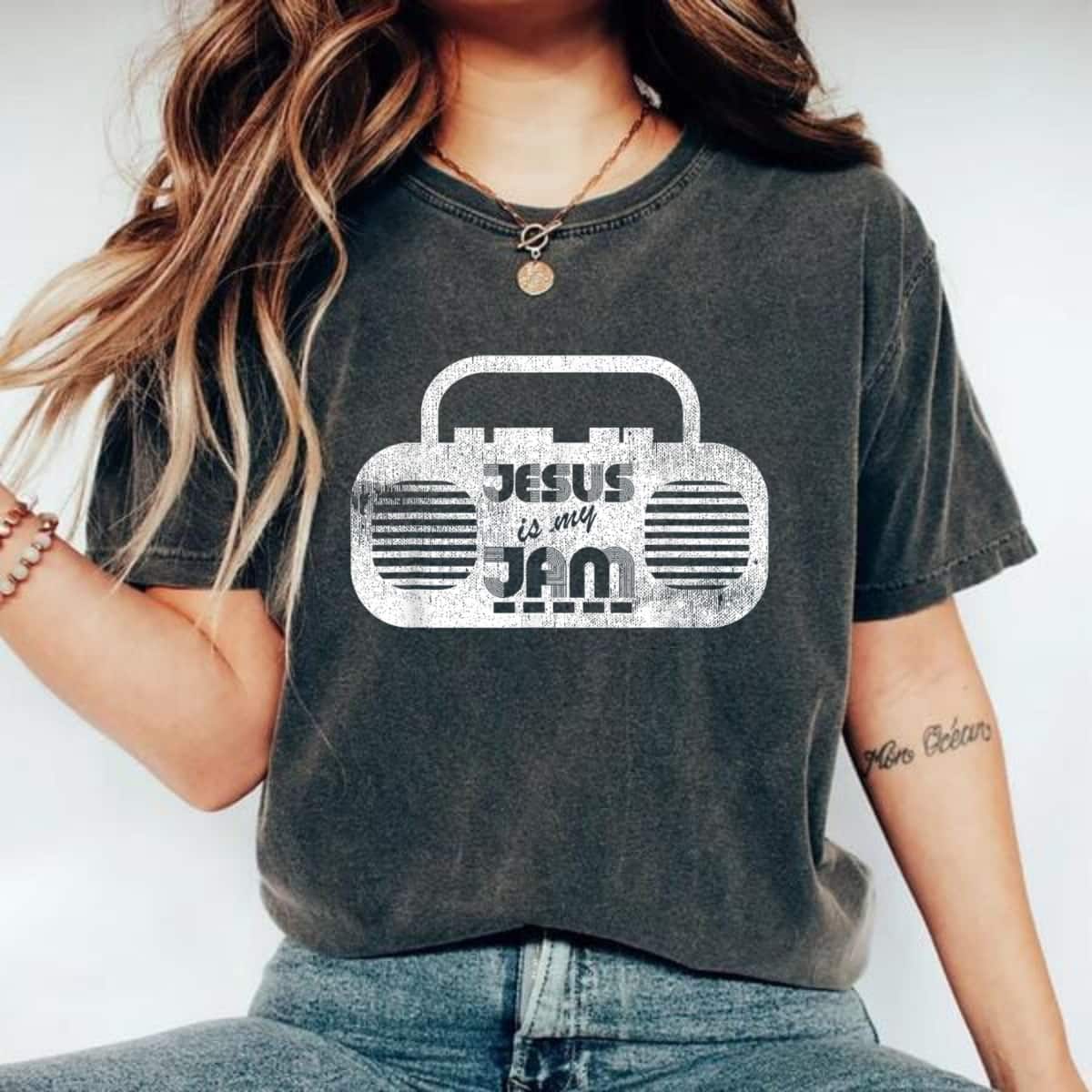 Jesus Is My Jam Cute Retro Boom Box Radio T-Shirt Jesus Is My Jam Cute Retro Boom Box Radio T-Shirt