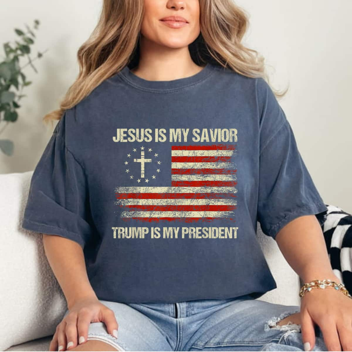 Christian Jesus Is My Savior Trump Is My President T-Shirt