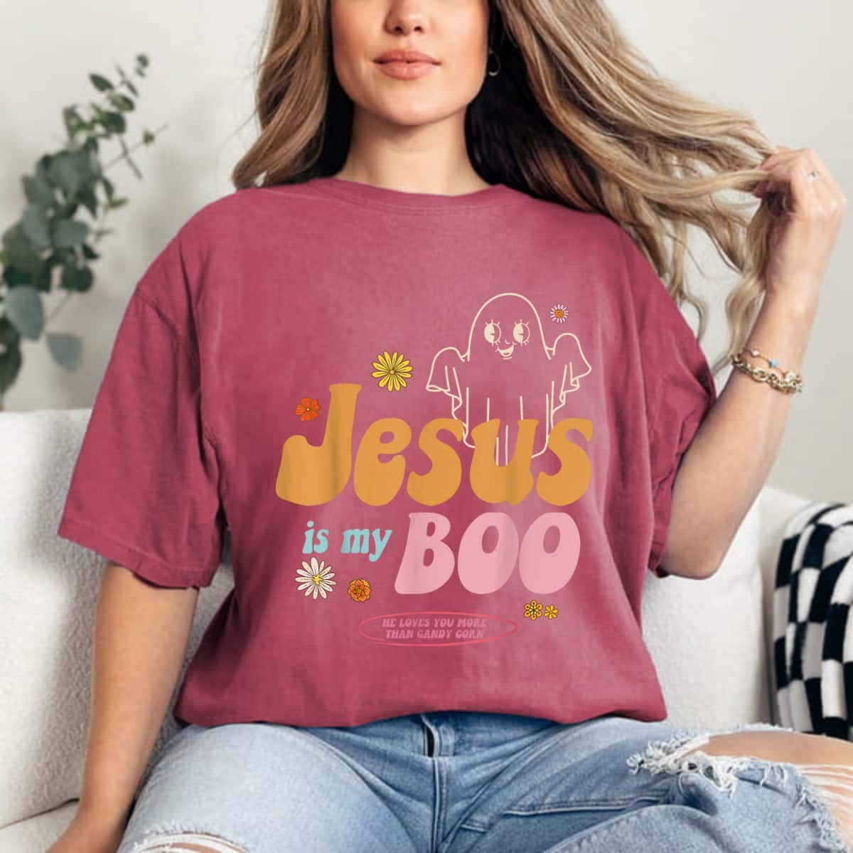 Spooky Halloween Jesus Is My Boo Christian T-Shirt Gift Spooky Halloween Jesus Is My Boo Christian T-Shirt Gift