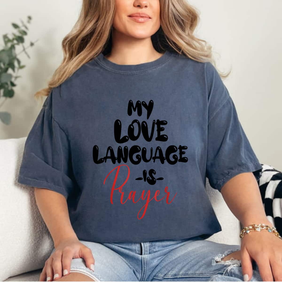 Retro My Love Language Is Prayer Jesus Christian T-Shirt Retro My Love Language Is Prayer Jesus Christian T-Shirt