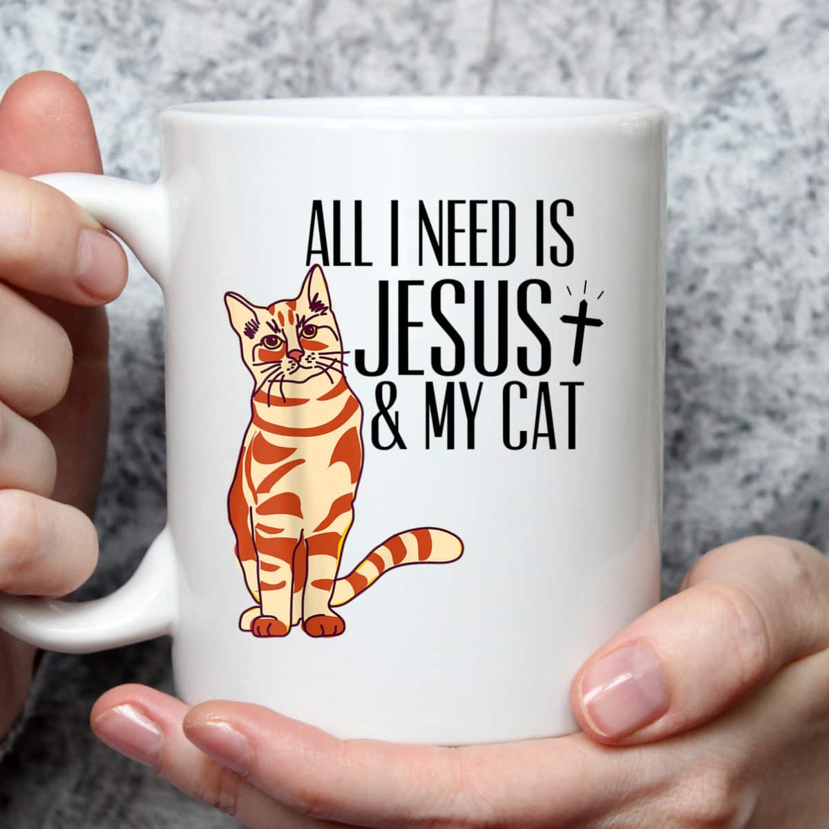 Christian Religious All I Need Is Jesus And My Cat T-Shirt