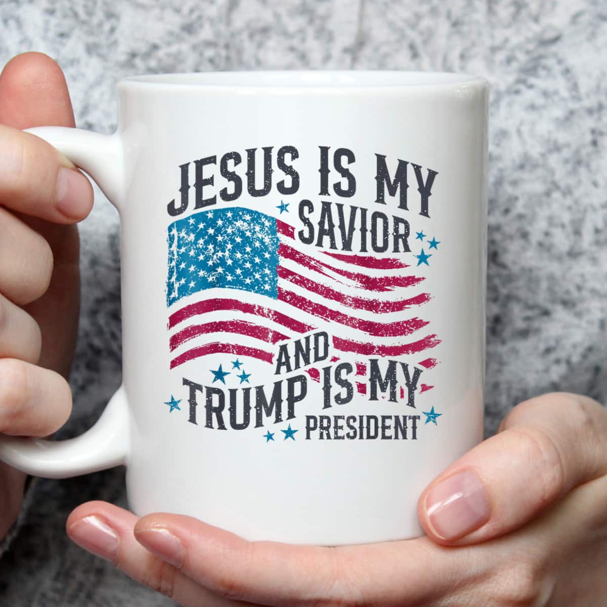 Jesus Is My Savior Trump Is My President American USA Flag T-Shirt Jesus Is My Savior Trump Is My President American USA Flag T-Shirt