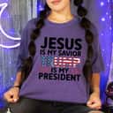 Trump 2024 President Jesus Savior Presidential Election T-Shirt Trump 2024 President Jesus Savior Presidential Election T-Shirt