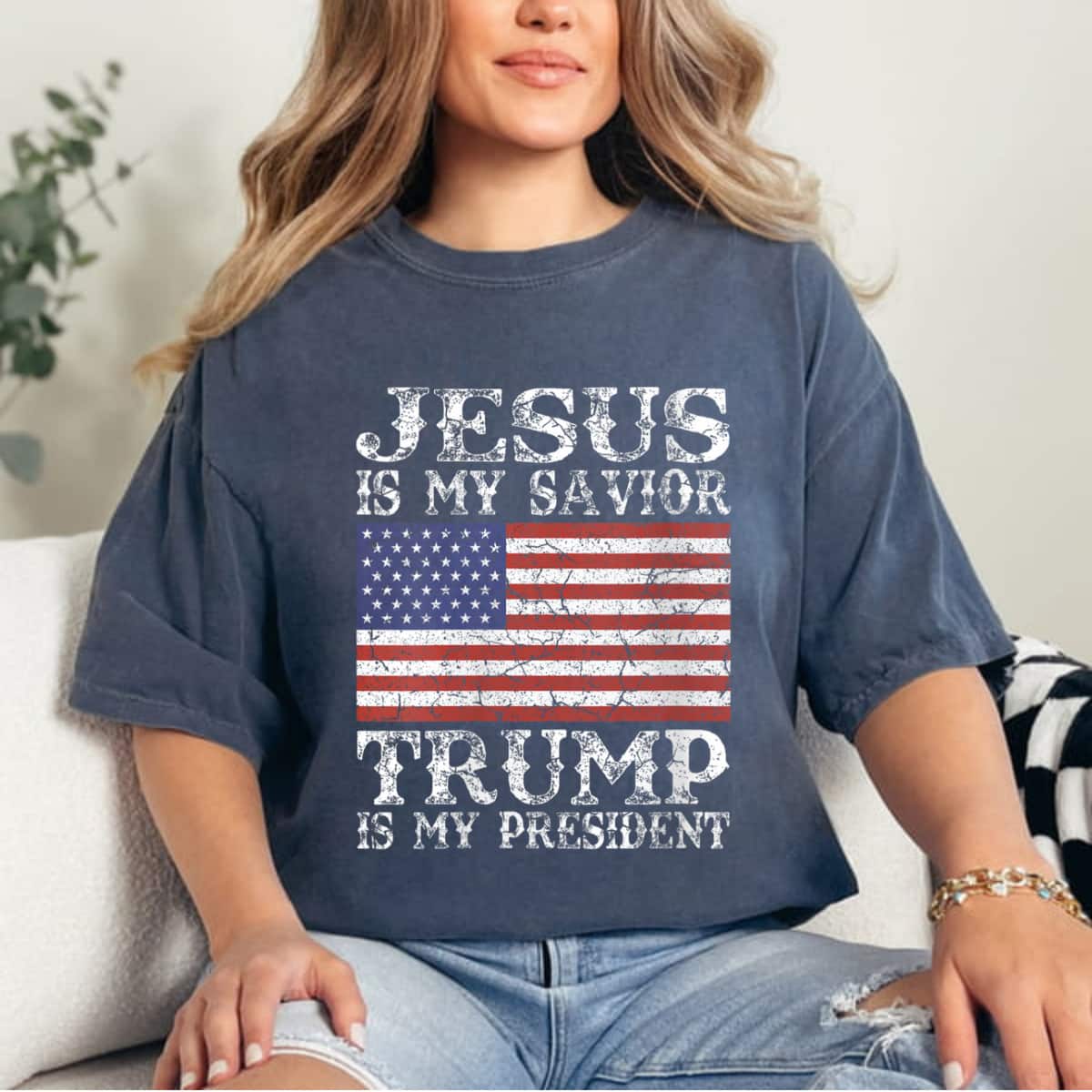 Christian Believers Jesus Is My Savior Trump Is My President T-Shirt Christian Believers Jesus Is My Savior Trump Is My President T-Shirt