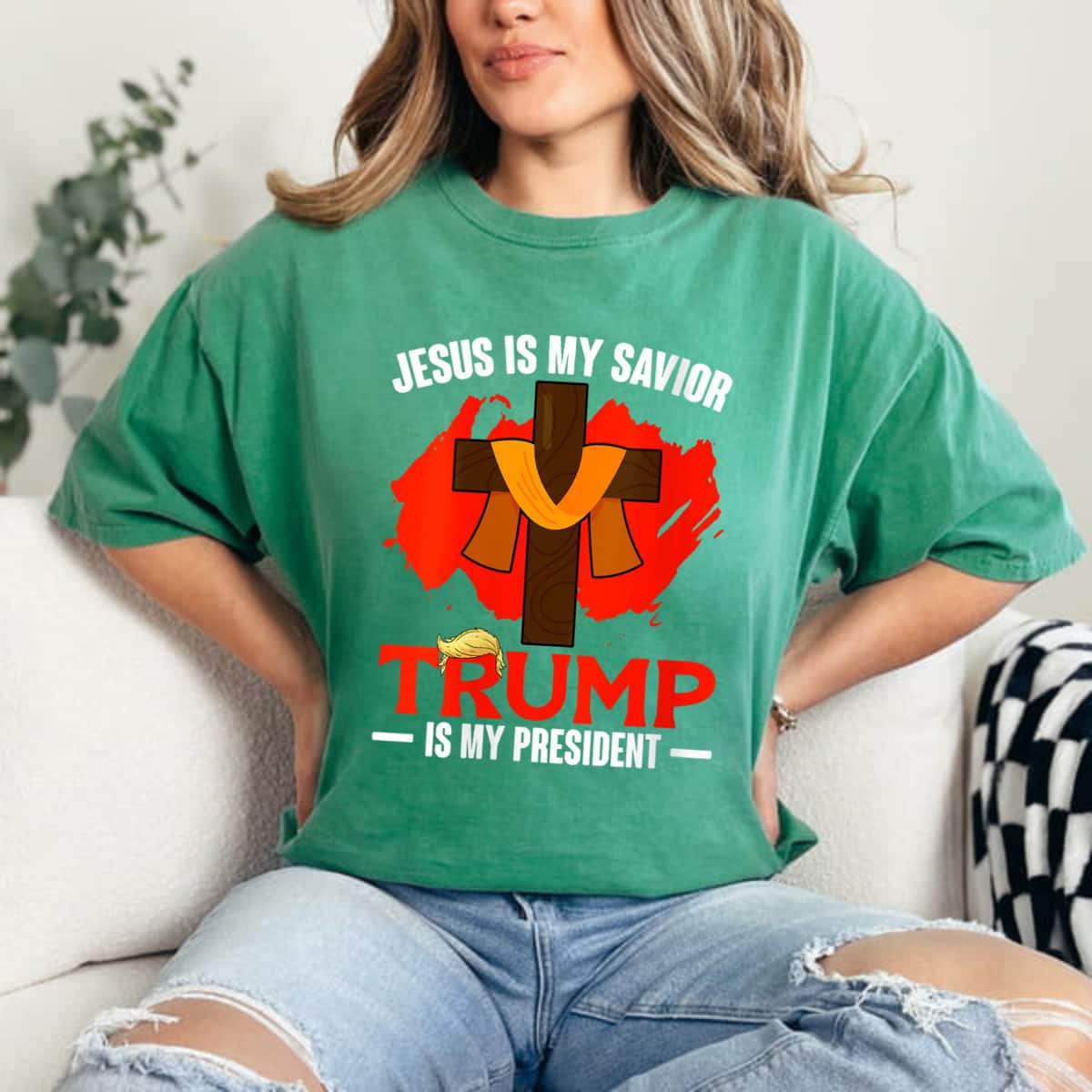 Jesus Is My Savior Trump Is My President Election 2024 Trump T-Shirt