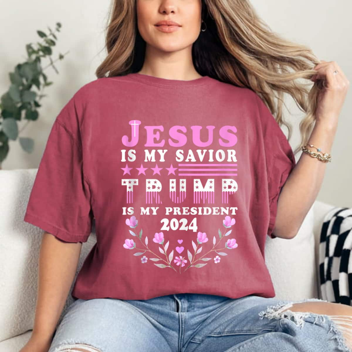 Jesus Is My Savior Trump Is My President 2024 Election T-Shirt