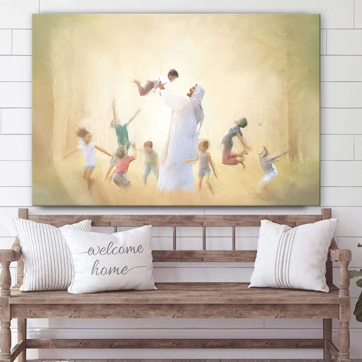 Jesus Loves The Little Children Jesus Christ Art Jesus Christian Canvas Wall Art Jesus Loves The Little Children Jesus Christ Art Jesus Christian Canvas Wall Art