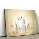 Jesus Loves The Little Children Jesus Christ Art Jesus Christian Canvas Wall Art