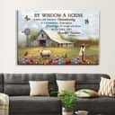Proverbs 243-4 By Wisdom A House Is Built Old Barn Sheep Canvas Wall Art Proverbs 243-4 By Wisdom A House Is Built Old Barn Sheep Canvas Wall Art