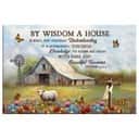 Proverbs 243-4 By Wisdom A House Is Built Old Barn Sheep Canvas Wall Art