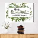 She Is Beyoutiful Clothed In Strength & Dignity Canvas Wall Art She Is Beyoutiful Clothed In Strength & Dignity Canvas Wall Art