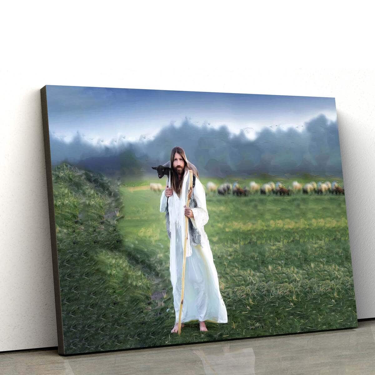 Jesus Carrying Lamb Jesus Christ Art Jesus Christian Canvas Wall Art Jesus Carrying Lamb Jesus Christ Art Jesus Christian Canvas Wall Art