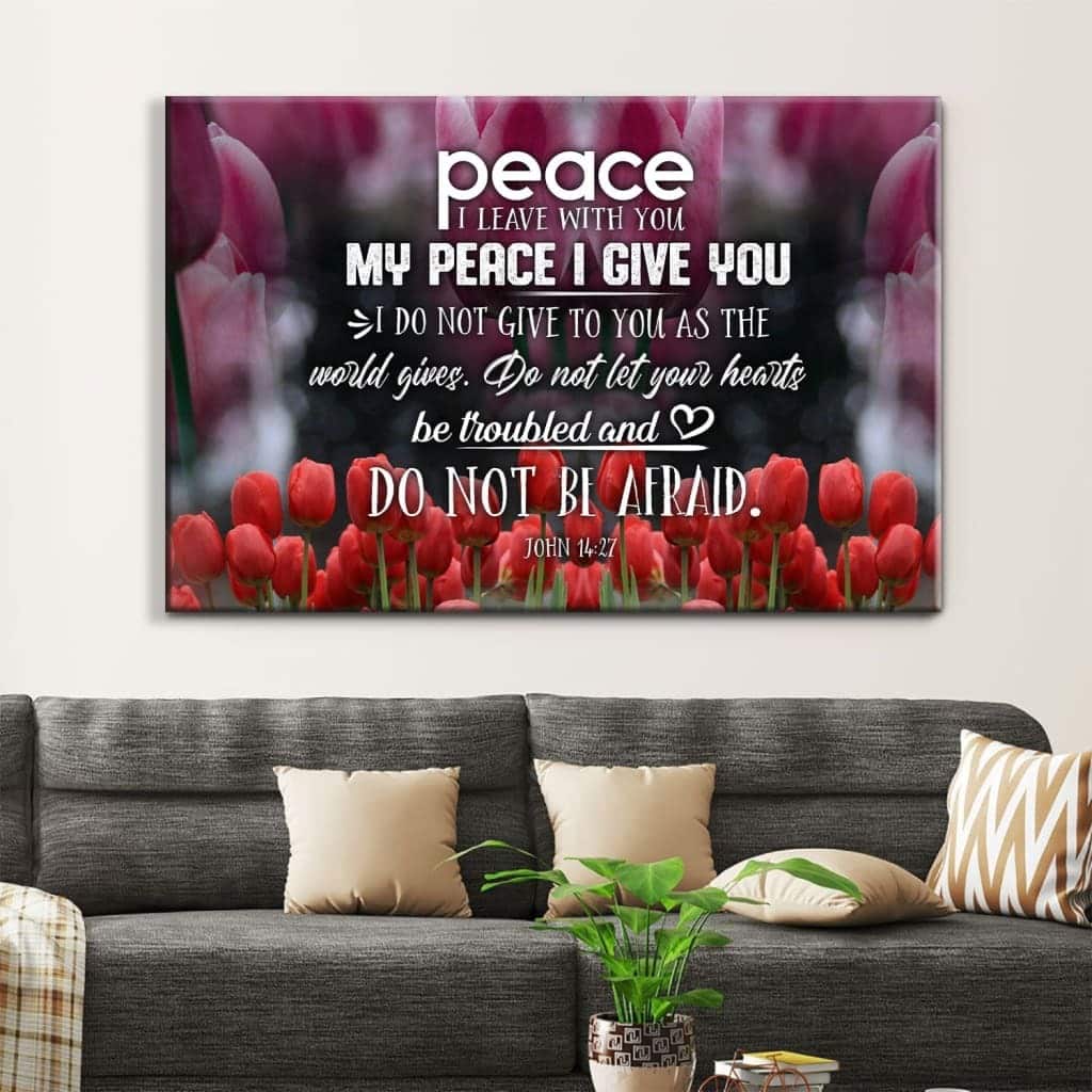 Peace I Leave With You John 1427 Christian Canvas Wall Art Peace I Leave With You John 1427 Christian Canvas Wall Art