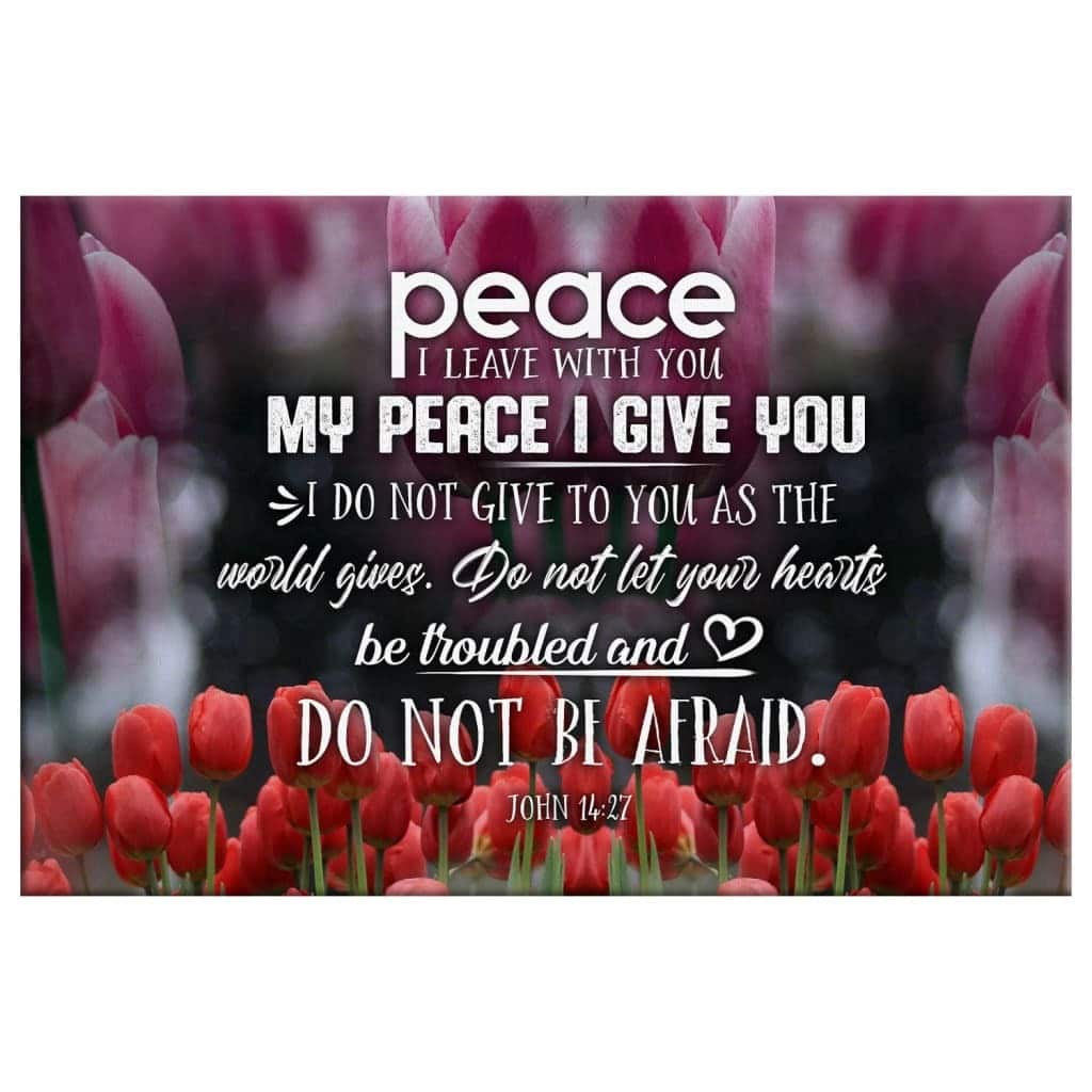 Peace I Leave With You John 1427 Christian Canvas Wall Art Peace I Leave With You John 1427 Christian Canvas Wall Art