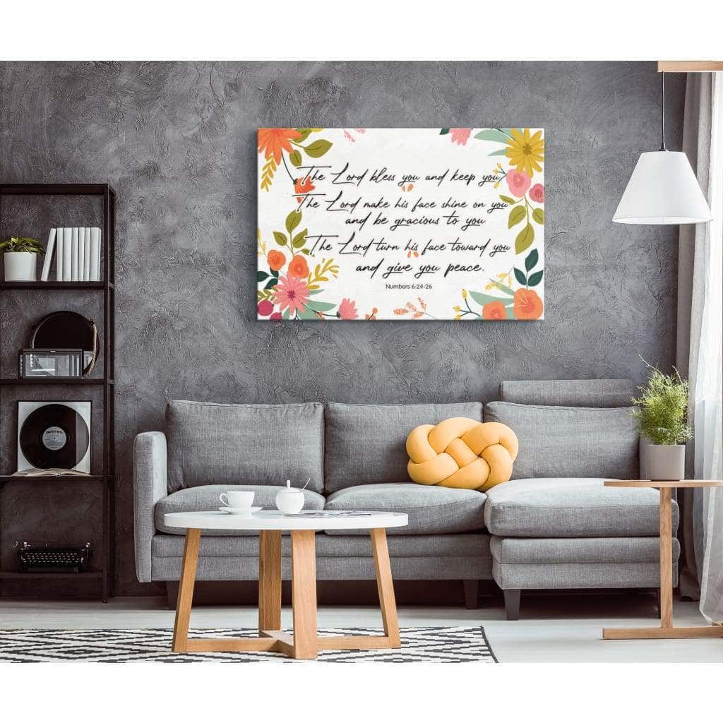 Bible Verse Numbers 624-26 The Lord Bless You And Keep You Canvas Wall Art Bible Verse Numbers 624-26 The Lord Bless You And Keep You Canvas Wall Art