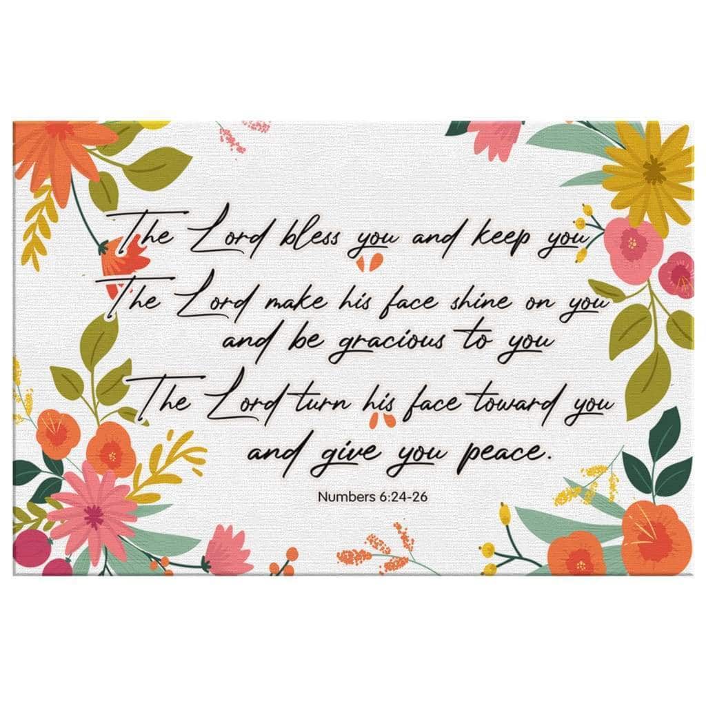 Bible Verse Numbers 624-26 The Lord Bless You And Keep You Canvas Wall Art Bible Verse Numbers 624-26 The Lord Bless You And Keep You Canvas Wall Art
