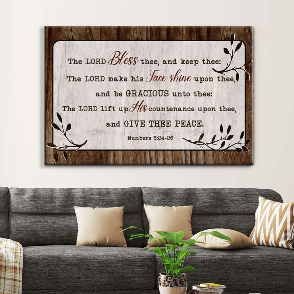 Numbers 624-26 The Lord Bless Thee And Keep Thee Canvas Wall Art Numbers 624-26 The Lord Bless Thee And Keep Thee Canvas Wall Art