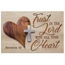 Heart Cross Trust In The Lord With All Your Heart Proverbs 35 Canvas Wall Art