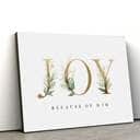 Joy Because Of Him Jesus Christ Art Jesus Christian Canvas Wall Art
