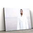 Jesus Standing In Front Of A Body Of Water Jesus Christ Art Jesus Christian Canvas Wall Art