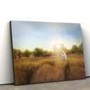 Jesus Stands On Golden Fields Jesus Christ Art Jesus Christian Canvas Wall Art