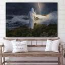Jesus Standing On The Rock Shore Jesus Christ Art Jesus Christian Canvas Wall Art Jesus Standing On The Rock Shore Jesus Christ Art Jesus Christian Canvas Wall Art