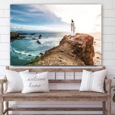 Jesus Christ Standing On Stone Jesus Christ Art Jesus Christian Canvas Wall Art Jesus Christ Standing On Stone Jesus Christ Art Jesus Christian Canvas Wall Art