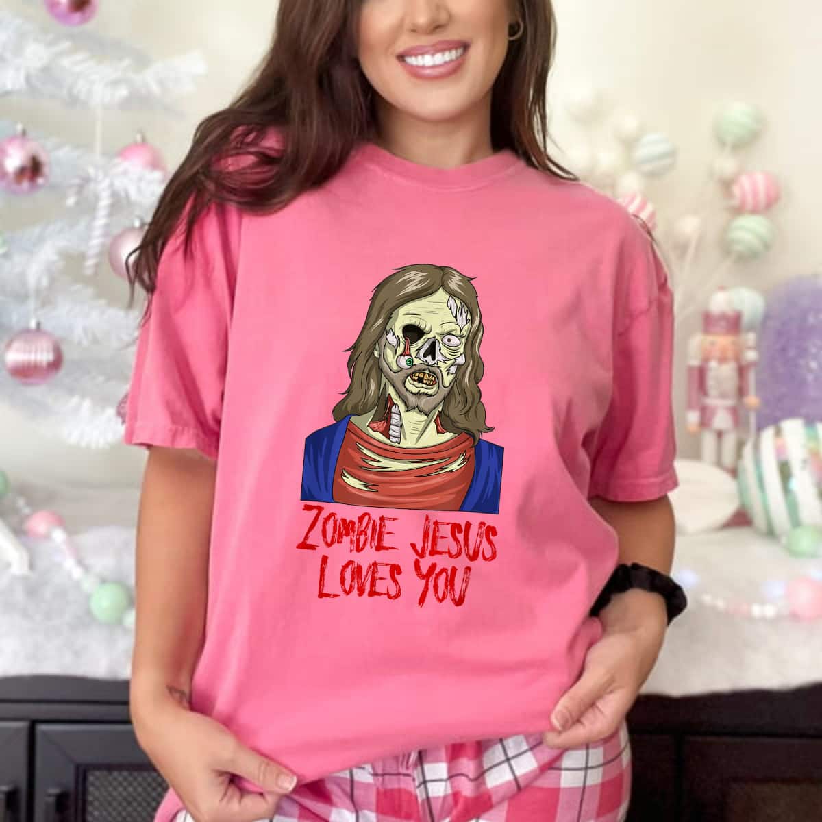 Zombie Jesus Loves You Christian Funny Halloween T-Shirt Zombie Jesus Loves You Christian Funny Halloween T-Shirt