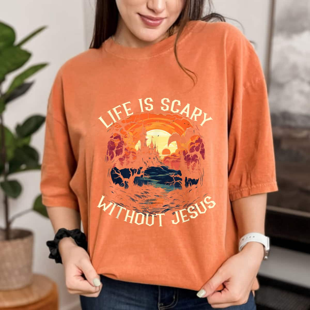 Christian Halloween Jesus Christ Trick Or Treat Christianity Gift T-Shirt