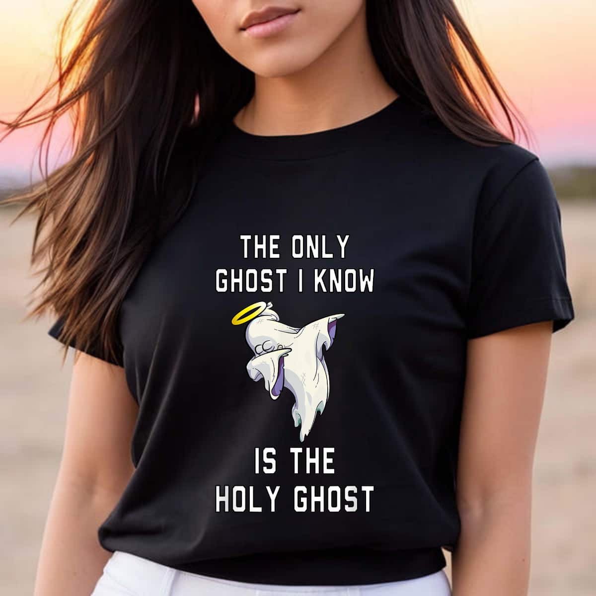 The Only Ghost I Know Is The Holy Ghost Christian Halloween Faith T-Shirt The Only Ghost I Know Is The Holy Ghost Christian Halloween Faith T-Shirt