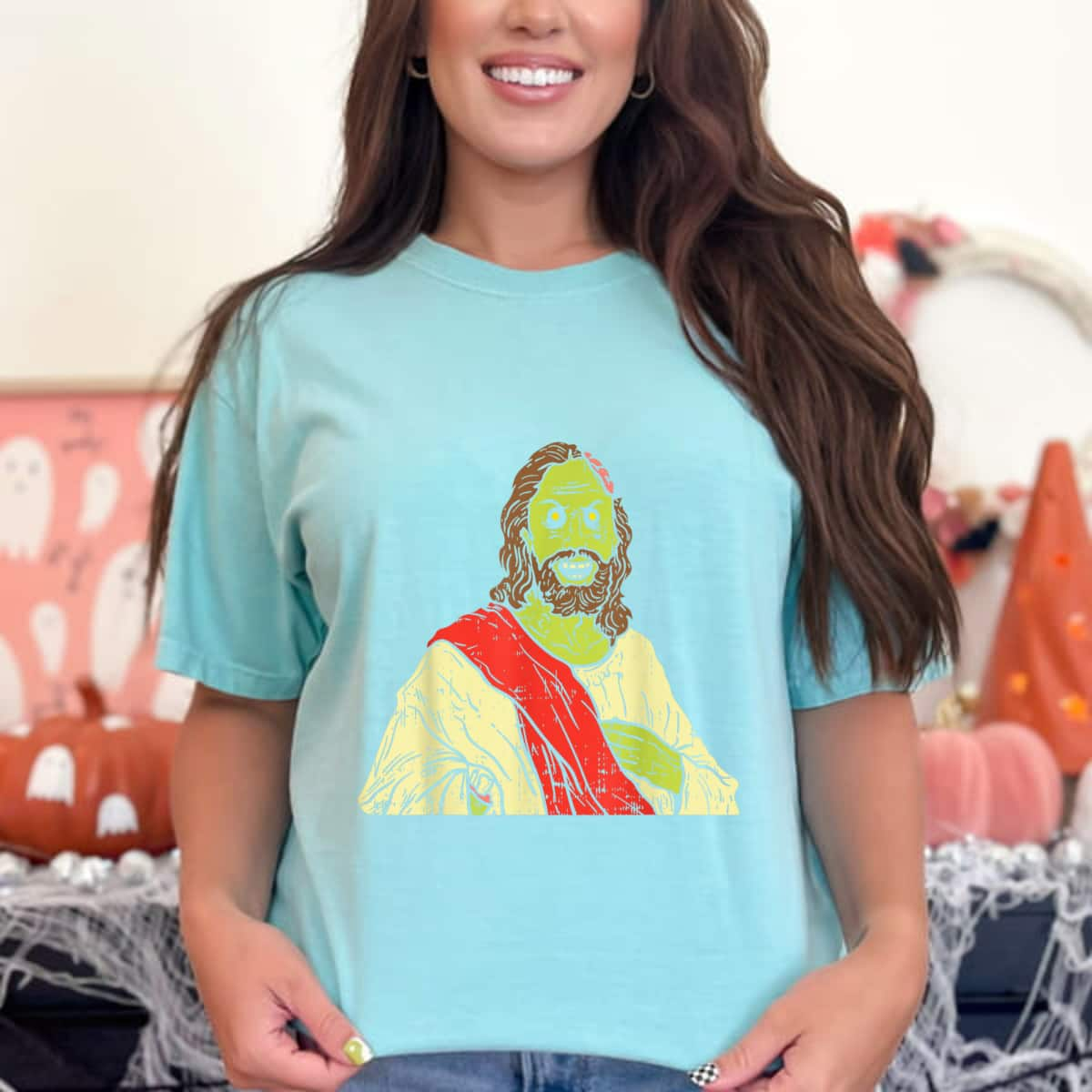 Zombie Jesus Funny Halloween Costume Christian Christ Gift T-Shirt