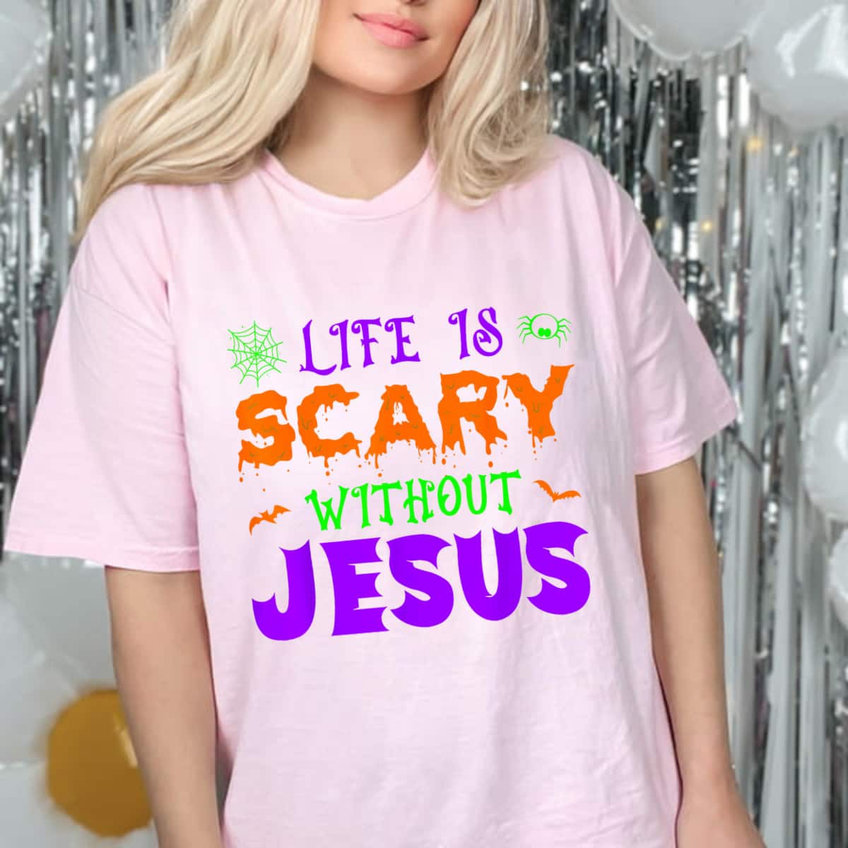 Life Is Scary Without Jesus Christian Halloween Religious T-Shirt Gift Life Is Scary Without Jesus Christian Halloween Religious T-Shirt Gift