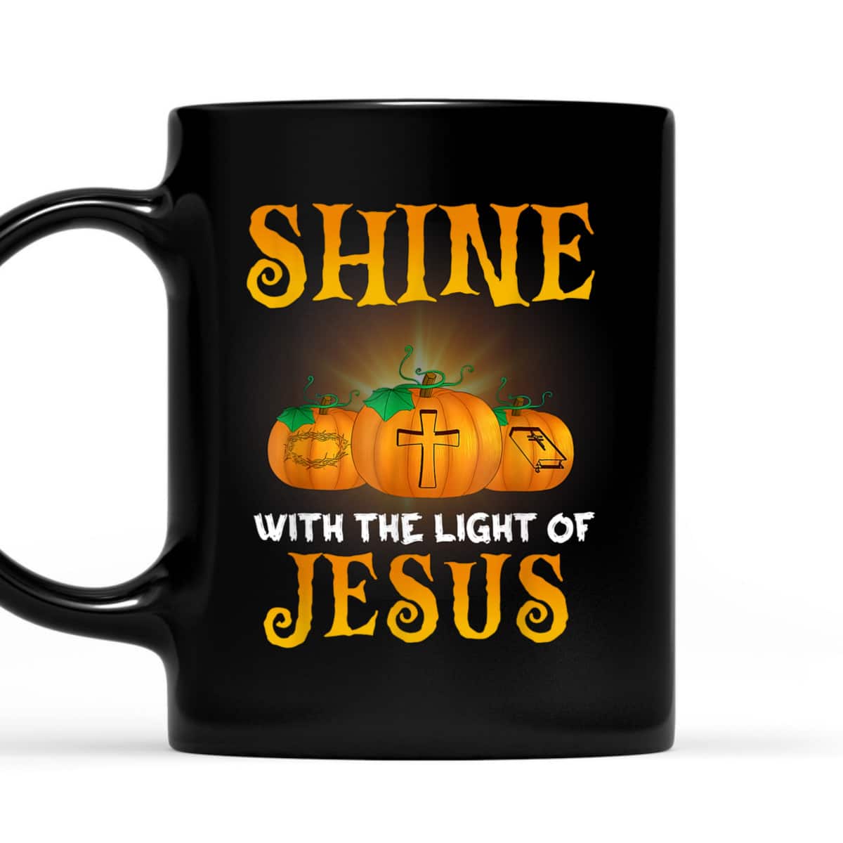 Shine With The Light Of Jesus Christian Halloween T-Shirt Pumpkin Gift Shine With The Light Of Jesus Christian Halloween T-Shirt Pumpkin Gift