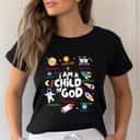 Child Of God Outer Space I Am Affirmation Christian Boys T-Shirt Child Of God Outer Space I Am Affirmation Christian Boys T-Shirt