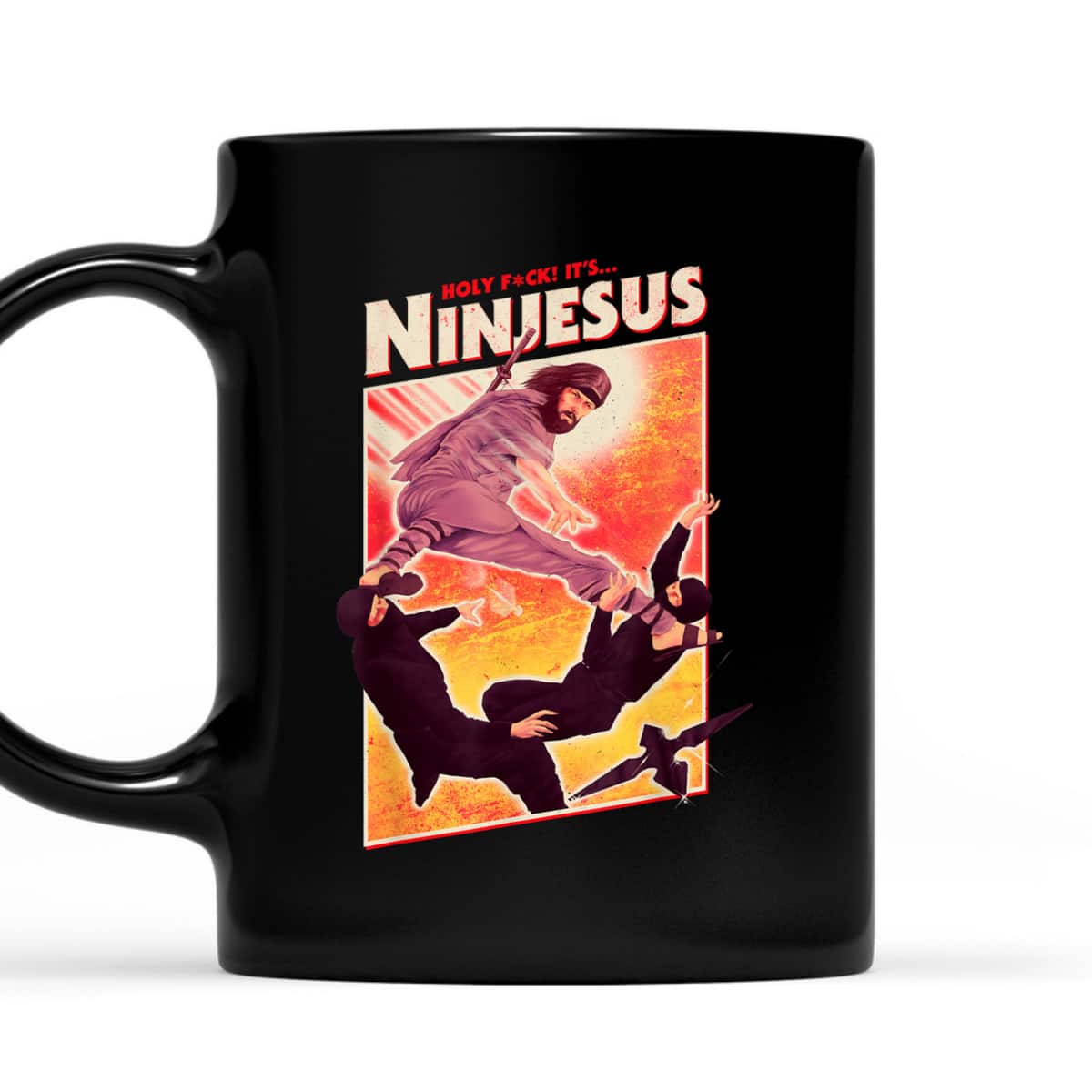 It's Ninjesus 80s Action Movie Atheist Christian Ninja Jesus Funny Christian T-Shirt It's Ninjesus 80s Action Movie Atheist Christian Ninja Jesus Funny Christian T-Shirt