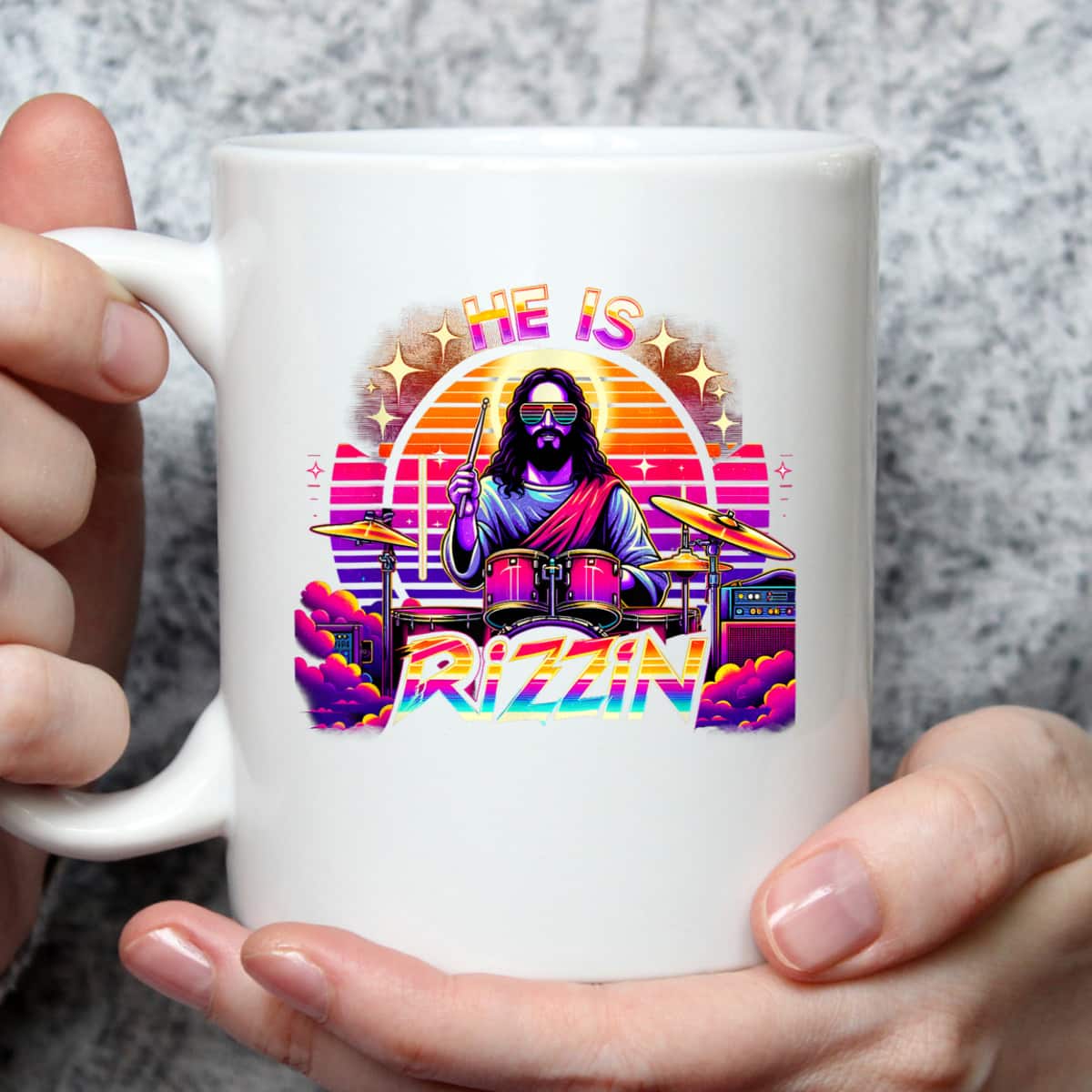 He Is Rizzin' Happy Easter Day Funny Christian Band Easter T-Shirt He Is Rizzin' Happy Easter Day Funny Christian Band Easter T-Shirt