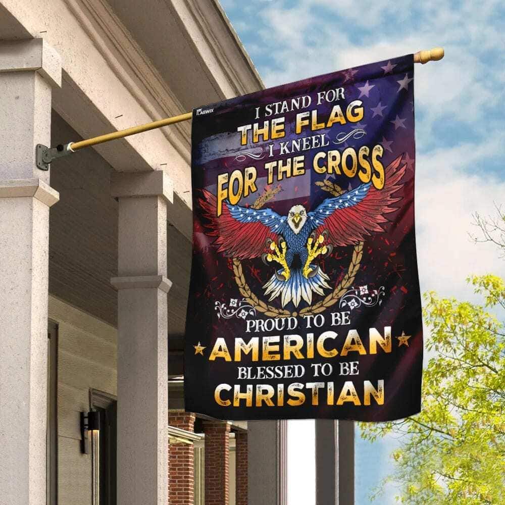 Proud To Be American Blessed To Be Christian Religious Garden Flag Proud To Be American Blessed To Be Christian Religious Garden Flag