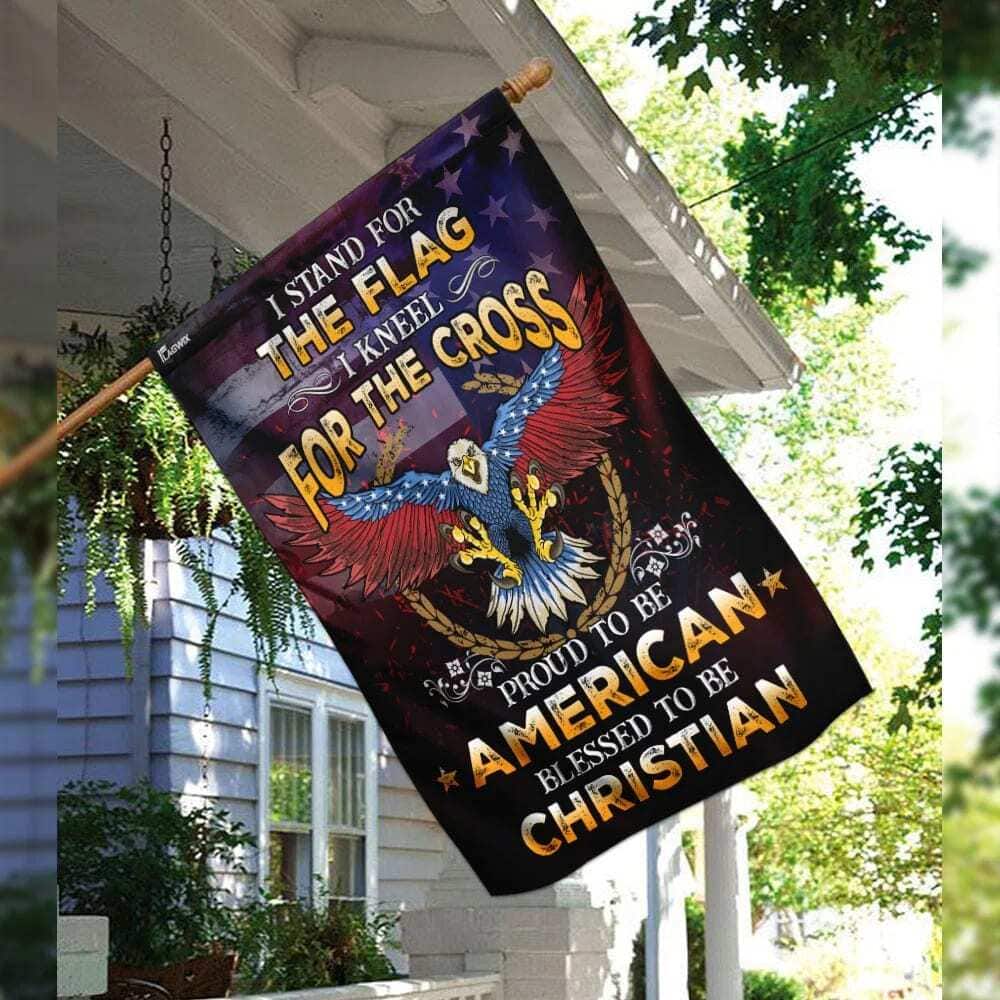 Proud To Be American Blessed To Be Christian Religious Garden Flag Proud To Be American Blessed To Be Christian Religious Garden Flag