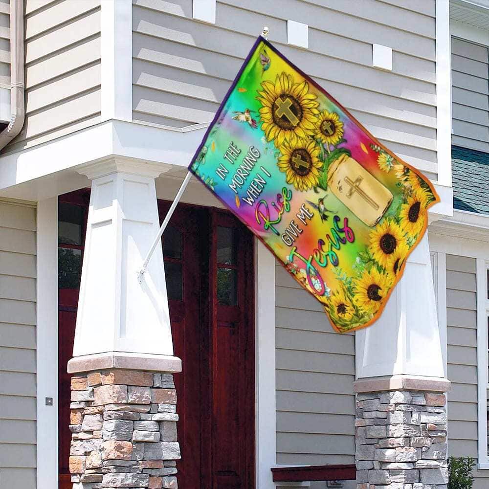 Sunflower In The Morning When I Rise Give Me Jesus Christian Religious Garden Flag Sunflower In The Morning When I Rise Give Me Jesus Christian Religious Garden Flag