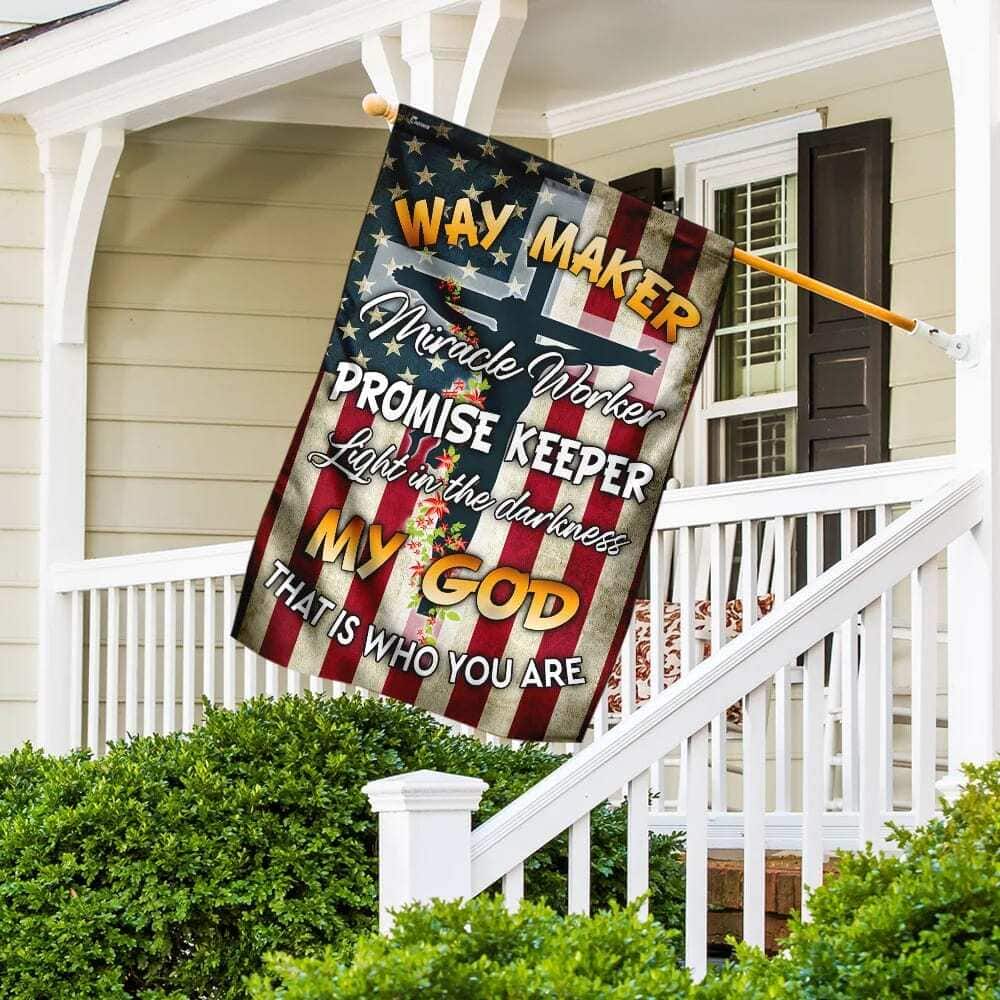 Way Maker Miracle Worker Promise Keeper My God Christian Cross Religious Garden Flag Way Maker Miracle Worker Promise Keeper My God Christian Cross Religious Garden Flag