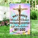 Way Maker Miracle Worker Promise Keeper Light Jesus Christ Christian Religious Garden Flag Way Maker Miracle Worker Promise Keeper Light Jesus Christ Christian Religious Garden Flag